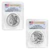2023-S Morgan and Peace Silver Dollar Reverse Proof 2-Coin Set PCGS PF 70 FS
