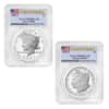2024-S Morgan and Peace Silver Dollar Proof 2-Coin Set PCGS PF 69 FS