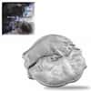 2021 Solomon Islands 2 x 1 oz Silver Bull vs Bear Interlocking 2-Coin Set .9999 Fine (w/Box & COA)