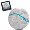 2021 Palau 3 oz Proof Silver Tiffany Art Metropolis - Paris Coin .999 Fine (w/Box & COA)