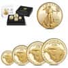 2021-W 1.85 oz Proof Gold American Eagle Type 2 4-Coin Set (w/Box & COA)