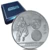 1985 Mexico Silver 50 Pesos 1/2 oz Proof 1986 Soccer World Cup Coin (w/Box&COA)