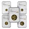 1984 1.9 oz China Gold Panda 5-Coin Set NGC MS 67/68