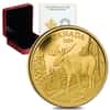 2014 1.125 oz $350 Canadian Majestic Moose Proof Gold Coin .99999 Fine (w/Box & COA) 