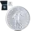 5 Francs Silver France Coin w/Box & COA (Random Year)