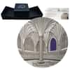 2017 2 oz Palau Tiffany Art Wells Cathedral Antiqued Silver Coin $10 .999 Fine (w/Box&COA)