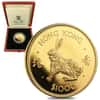 1987 Hong Kong $1000 Year of the Rabbit Proof Gold Coin AGW .4710 oz (w/Box & COA)