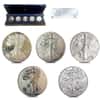 2011 1 oz Silver American Eagle 25th Anniversary 5-Coin Set (w/Box & COA)