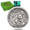2017 8 oz Silver Panda Fiji $5 Coin .999 Fine In Cap Serial#7 High Relief (w/Box&COA)