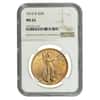 1913 D $20 Gold Saint Gaudens Double Eagle Coin NGC MS 62