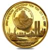 1987 1 oz Chinese Gold Panda Sino-American Friendship Medal - New York (Sealed)