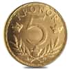 1920 Sweden 5 Kronor King Gustaf V Gold Coin AGW .0648 oz BU