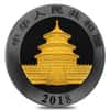 2018 30 gram Chinese Silver Panda 10 Yuan .999 Fine Black Ruthenium 24K Gold Edition (w/Box & COA)