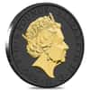 2017 Great Britain 2 oz Silver Queen's Beast (Red Dragon) Coin .9999 Fine Black Ruthenium 24K Gold Edition (w/Box & COA) 