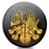 2018 1 oz Austrian Silver Philharmonic Coin Black Ruthenium 24K Gold Edition (w/Box & COA) 