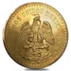 1944 Mexico 50 Pesos Gold Coin AU/BU