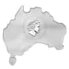 2013 1 oz Australian Silver Platypus Map Shaped Coin (w/Box & COA)