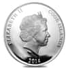 2014 5 oz Cook Islands Proof Silver Mother of Pearl Jules Verne Nautilus $50 Coin (w/Box)