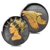 2017 P 1 oz American Liberty Reverse Proof Silver Medal .9999 Fine Black Ruthenium 24K Gold Edition (w/Box & COA) 