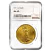 1911 D $20 Gold Saint Gaudens Double Eagle Coin NGC MS 63