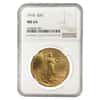 1910 $20 Gold Saint Gaudens Double Eagle Coin NGC MS 64 