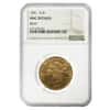 1891 $10 Liberty Head Gold Eagle Coin NGC UNC Details