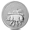 2019 Great Britain 1 oz Silver Year of the Pig Coin .999 Fine BU In Cap