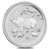 2019 1/2 oz Silver Lunar Year of The Pig BU Australian Perth Mint In Cap