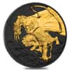 2018 1 oz South Korea Silver ZI:SIN Canis Medal Black Ruthenium 24K Gold Edition (w/Box & COA) 