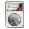 2017 D 1 oz American Liberty Uncirculated Silver Medal NGC MS 69 ER (Flag Label)