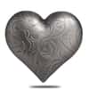 2018 1 oz Palau Silver Heart Charms High Relief Antiqued Silver Coin $5 .999 Fine (w/Box)