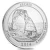 2014-P 5 oz Silver America the Beautiful ATB Utah Arches National Park Uncirculated Coin (w/Box & COA)