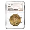 1923 $20 Gold Saint Gaudens Double Eagle Coin NGC MS 63