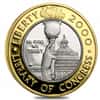 2000-W Proof Gold/Platinum $10 Commemorative Library of Congress (w/Box & COA)