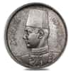 1937-1939 Egypt 5 Piastres Farouk Silver Coin Circulated (Random)