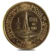 1976 Peru 1/2 Sol Battle of Ayacucho Gold Coin BU AGW .2705 oz
