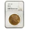 1889 $20 Liberty Head Gold Double Eagle Coin NGC MS 61