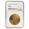 1908 D $20 Gold Saint Gaudens Double Eagle Motto NGC MS 63