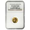2009 1/10 oz Proof Gold South Africa Natura White Rhinoceros NGC PF 69 UCAM