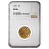 1901 $5 Liberty Head Gold Half Eagle Coin NGC MS 62