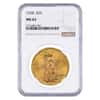 1928 $20 Gold Saint Gaudens Double Eagle Coin NGC MS 62
