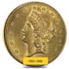 $20 Gold Double Eagle Liberty Head Type I - Very Fine VF (Random Year, 1850-1866)