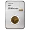 1879 S $5 Liberty Head Gold Half Eagle Coin NGC MS 62