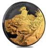 2018 1 oz South Korea Silver Chiwoo Cheonwang Medal Black Ruthenium 24K Gold Edition (w/Box & COA)