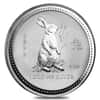 1999 1 Kilo Silver Lunar Year of The Rabbit BU Australian Perth Mint In Cap