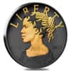 2017 S 1 oz American Liberty Proof Silver Medal .9999 Fine Black Ruthenium 24K Gold Edition (w/Box & COA) 