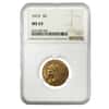 1915 $5 Indian Head Half Eagle Gold Coin NGC MS 63
