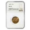 1881 S $5 Liberty Head Half Eagle Gold Coin NGC MS 63