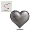 2018 1 oz Palau Silver Heart Charms High Relief Antiqued Silver Coin $5 .999 Fine (w/Box)