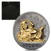 2018 2 oz Palau Laughing Buddha Proof Silver Coin $10 .999 Fine (w/Box&COA)